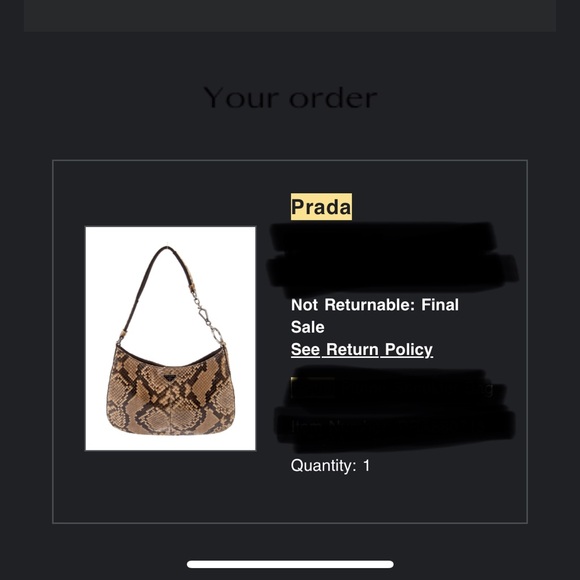 Prada Brown Python Shoulder Bag - Picture 6 of 6